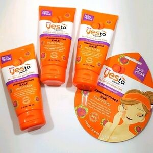 YES to Carrots/Kale Mud Mask~Lot of 4~~